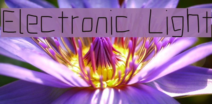Electronic Light Font examples