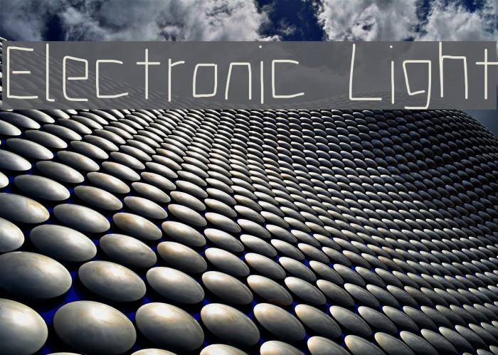 Electronic Light Font examples