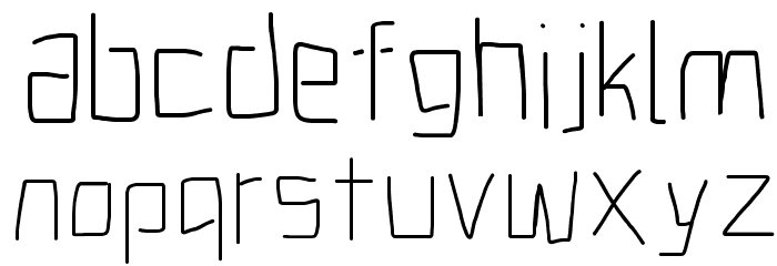 Electronic Light Font LOWERCASE