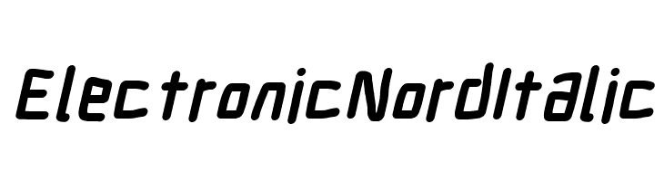 Electronic Nord Italic Шрифта