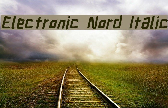 Electronic Nord Italic Шрифта examples