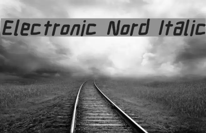 Electronic Nord Italic Font examples