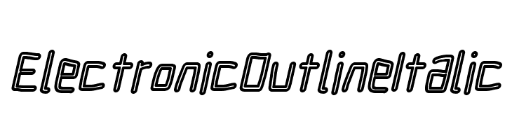 Electronic Outline Italic  フリーフォントのダウンロード