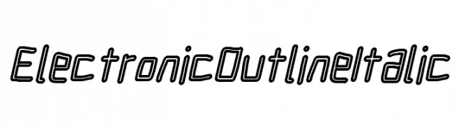 Electronic Outline Italic  フリーフォントのダウンロード