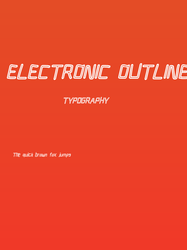 Electronic Outline Italic Poster