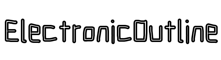 Electronic Outline  Free Fonts Download