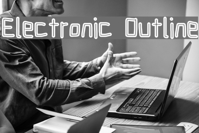 Electronic Outline Font examples