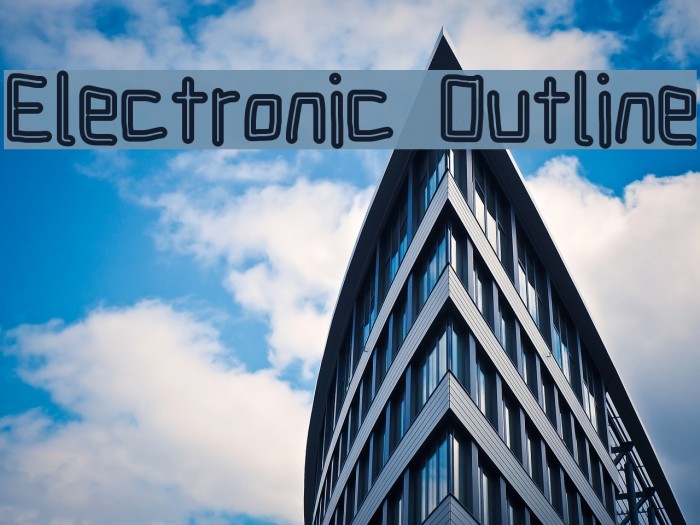 Electronic Outline Font examples