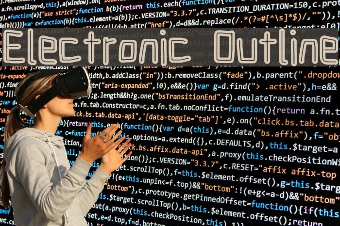Electronic Outline Font examples