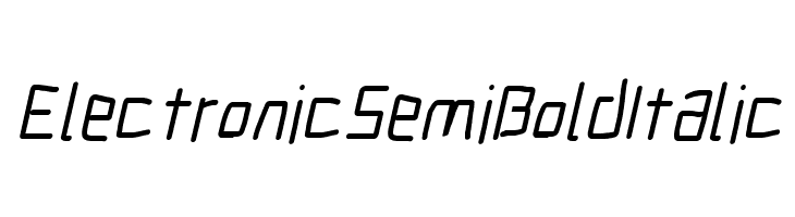Electronic SemiBold Italic  免费字体下载