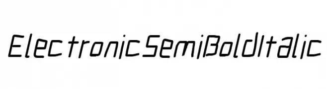 Electronic SemiBold Italic 