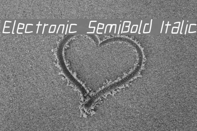 Electronic SemiBold Italic Font examples