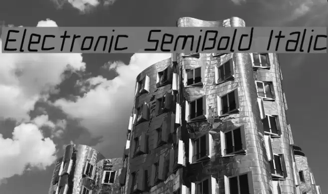 Electronic SemiBold Italic Font examples