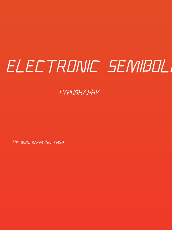 Electronic SemiBold Italic Poster