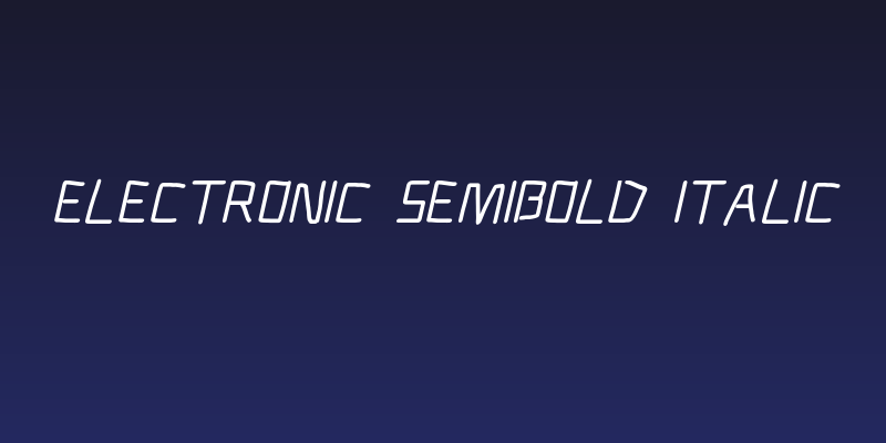 Electronic SemiBold Italic Social Header
