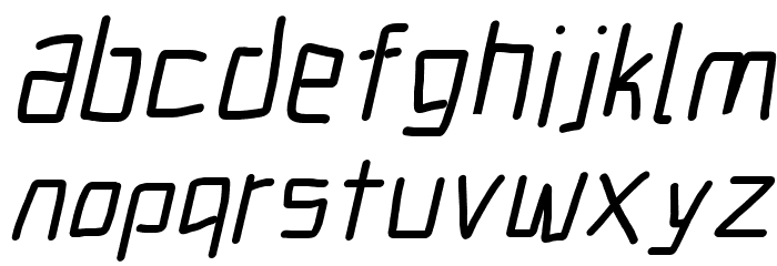 Electronic SemiBold Italic Font LOWERCASE