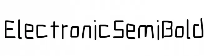 Electronic SemiBold  フリーフォントのダウンロード