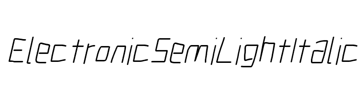 Electronic SemiLight Italic  baixar fontes gratis