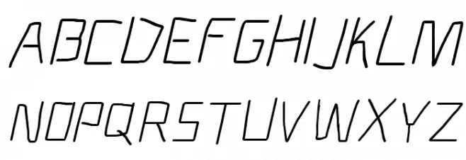 Electronic SemiLight Italic フォント 大文字