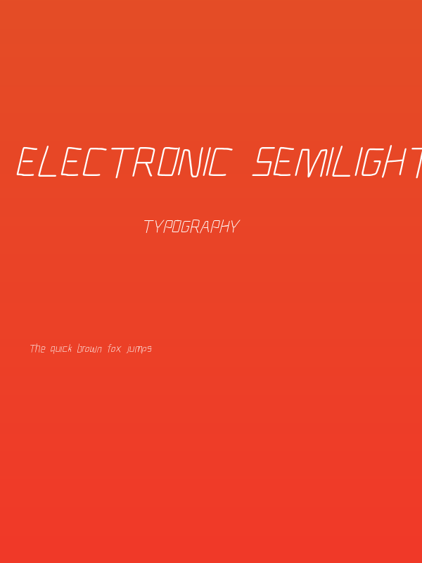 Electronic SemiLight Italic Poster