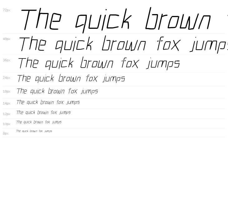 Electronic SemiLight Italic Waterfall