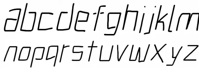 Electronic SemiLight Italic 字体 小写