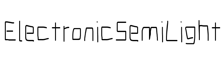 Electronic SemiLight  免费字体下载