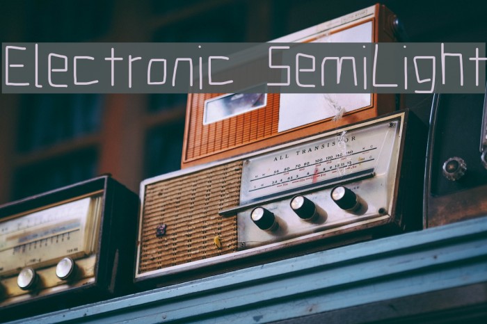 Electronic SemiLight Font examples