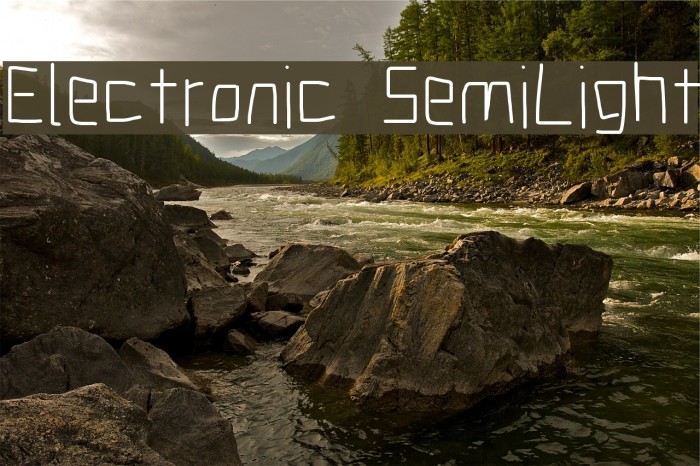Electronic SemiLight Font examples