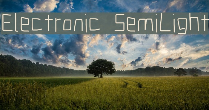 Electronic SemiLight Font examples