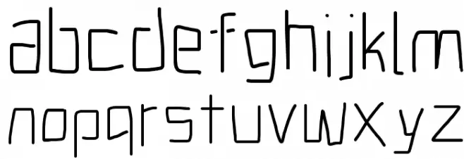 Electronic SemiLight Font LOWERCASE
