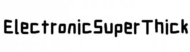Electronic SuperThick  Frei Schriftart Herunterladen