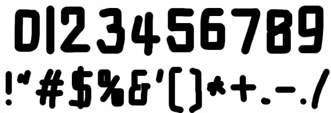 Electronic SuperThick Font OTHER CHARS