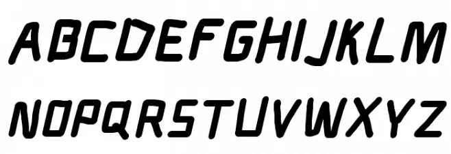 Electronic SuperThickItalic خط أحرف كبيرة