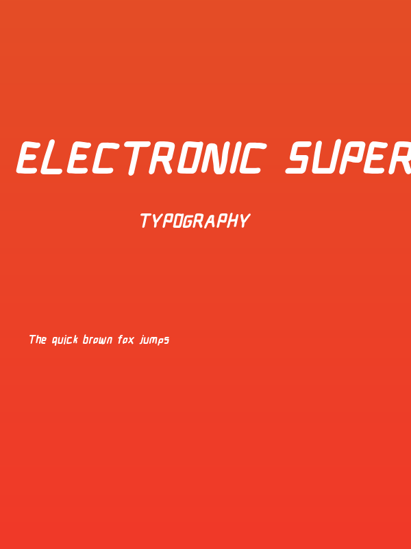 Electronic SuperThickItalic Poster