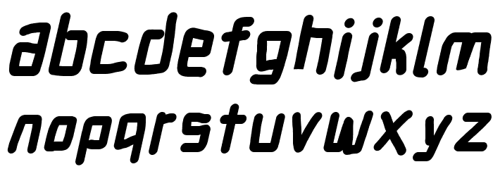 Electronic SuperThickItalic Font LOWERCASE
