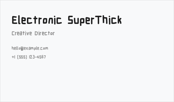 Electronic SuperThick Business Card