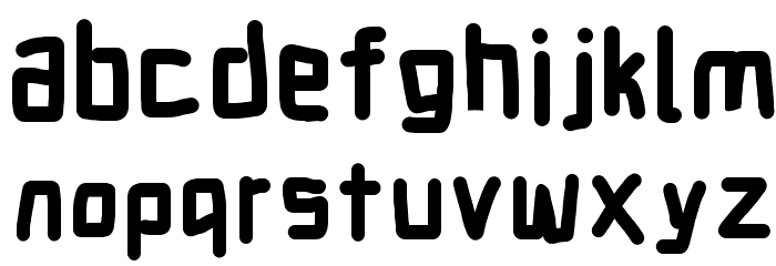 Electronic SuperThick Font LOWERCASE