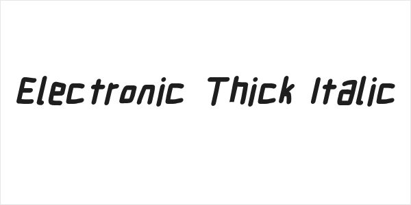 Electronic Thick Italic Logo