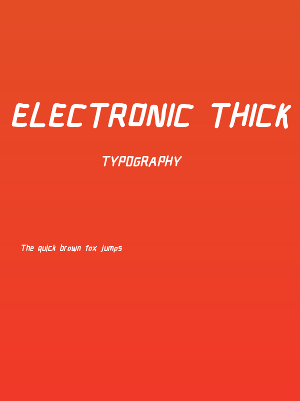 Electronic Thick Italic Poster