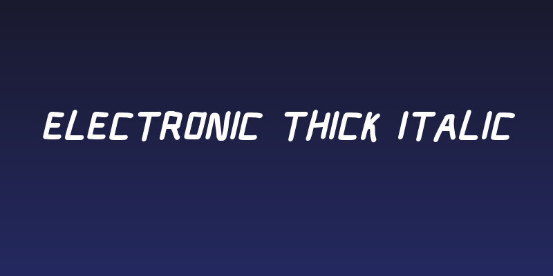 Electronic Thick Italic Social Header