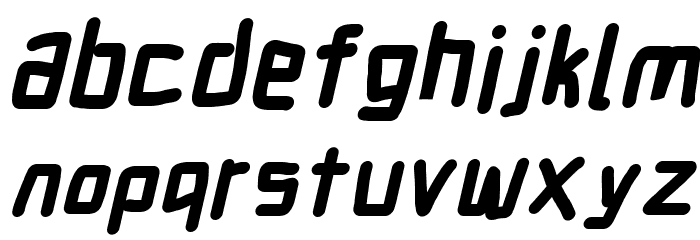 Electronic Thick Italic Font LOWERCASE