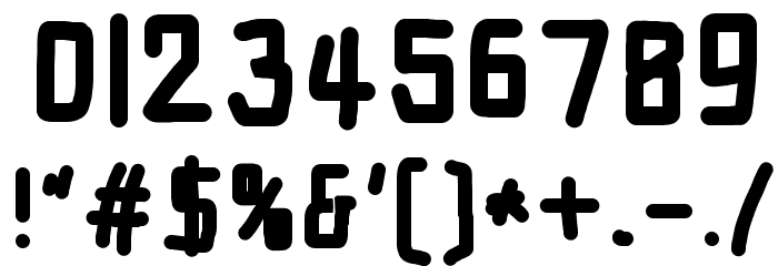 Electronic Thick Font OTHER CHARS