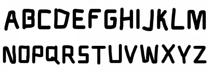 Electronic Thick Шрифта ВЕРХНИЙ