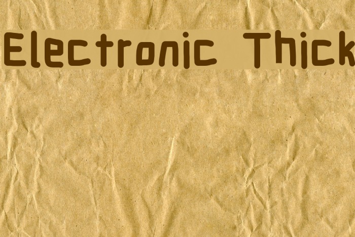 Electronic Thick Font examples