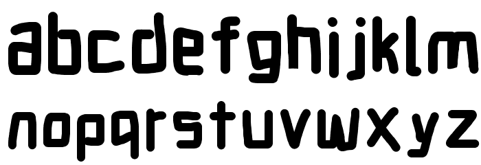Electronic Thick Font LOWERCASE