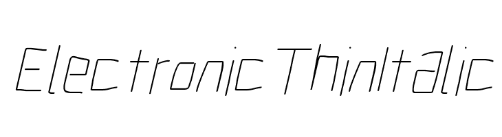 Electronic Thin Italic  フリーフォントのダウンロード