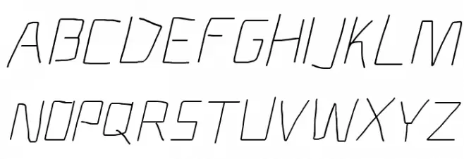 Electronic Thin Italic Schriftart Groß