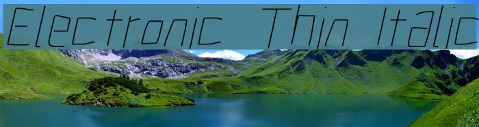Electronic Thin Italic Example 1