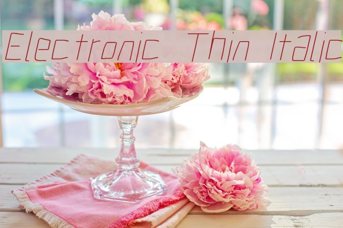 Electronic Thin Italic Example 3